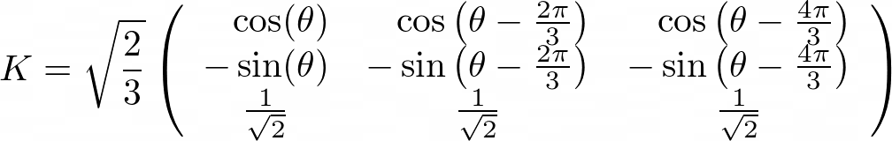Tranformation matrix